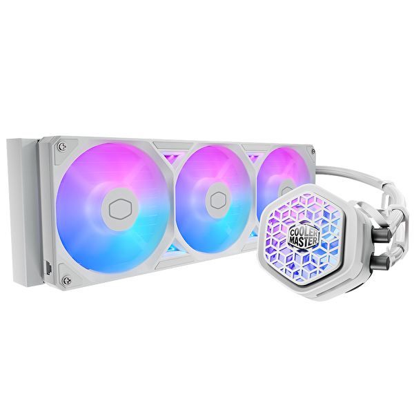 Cooler Master MasterLiquid Atmos II VRM Pompa ARGB 360 MM Beyaz İşlemci Sıvı Soğutucu