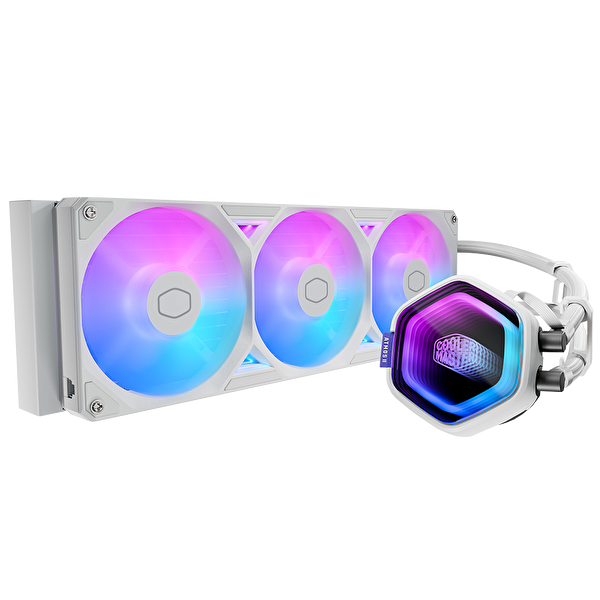 Cooler Master MasterLiquid Atmos II VRM Pompa ARGB 360 MM Beyaz İşlemci Sıvı Soğutucu