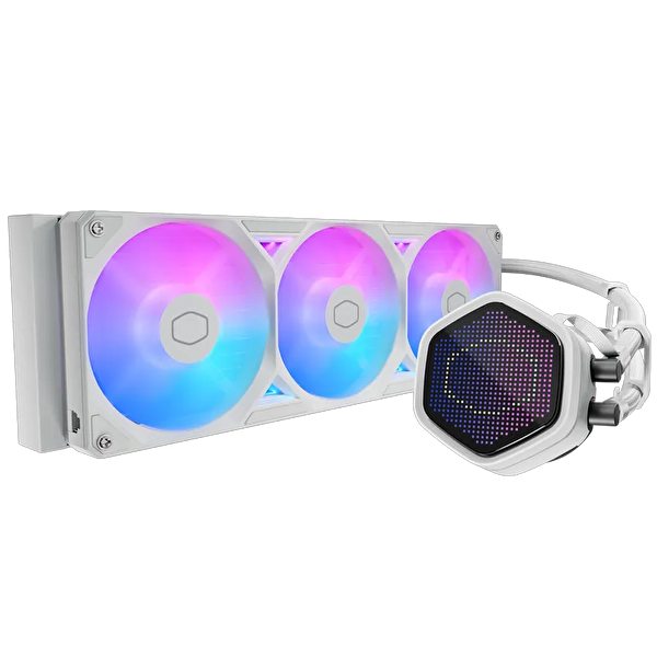 Cooler Master MasterLiquid Atmos II Pixel Led ARGB 360 MM Beyaz İşlemci Sıvı Soğutucu