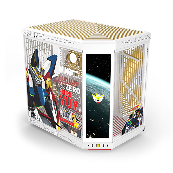 HYTE Y70 Touch Gundam Wing Temperli Cam USB 3.2 E-ATX Dual Chamber Mid Tower Dokunmatik Ekranlı Gaming Kasa CS-HYTE-Y70TTI-GWING