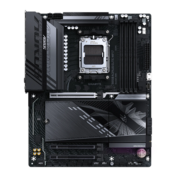 Gigabyte B850 AORUS Elite WiFi7 8200 MHz OC DDR5 Soket AM5 M.2 USB-C HDMI DP ATX Anakart