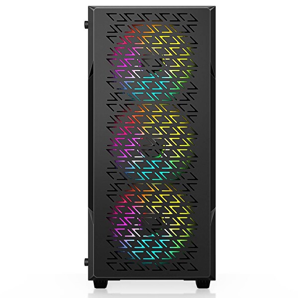 Power Boost PB-P801AB 650W 80 Plus Bronze Temperli Cam USB 3.0 Mesh RGB Siyah ATX Oyuncu Kasası