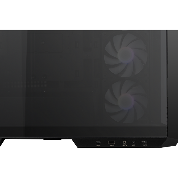 MSI MAG Pano M100R PZ B65 650W 80 Plus Bronze Temperli Cam ARGB Siyah mATX Bilgisayar Kasası