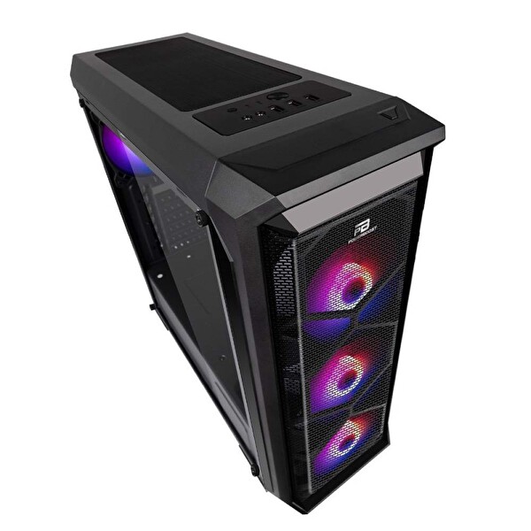 Power Boost VK-P15B 600W 80 Plus ARGB USB 3.0 Mesh Panelli Siyah Mid Tower Oyuncu Kasası