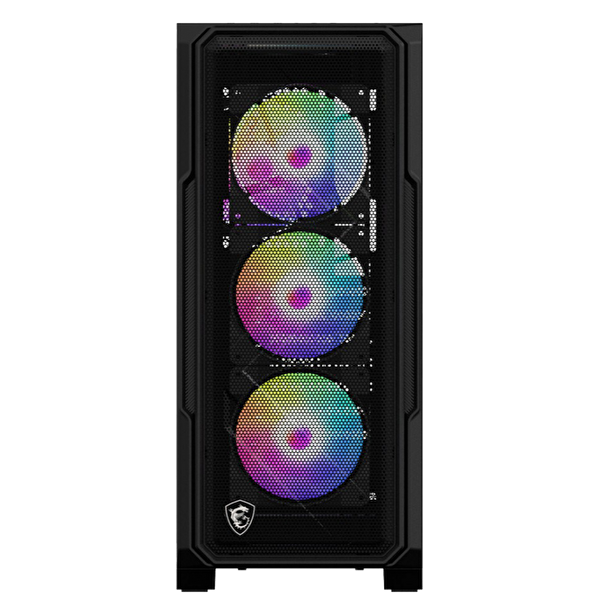MSI MAG Forge 151A B75 750W 80 Plus Bronze Temperli Cam RGB Siyah ATX Oyuncu Kasası