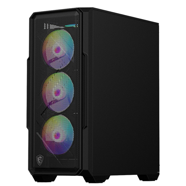 MSI MAG Forge 151A B75 750W 80 Plus Bronze Temperli Cam RGB Siyah ATX Oyuncu Kasası