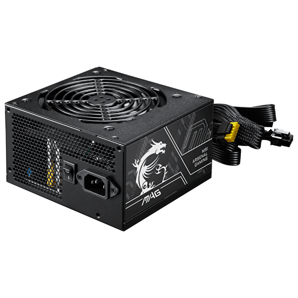 MSI MAG Forge 151A B75 750W 80 Plus Bronze Temperli Cam RGB Siyah ATX Oyuncu Kasası
