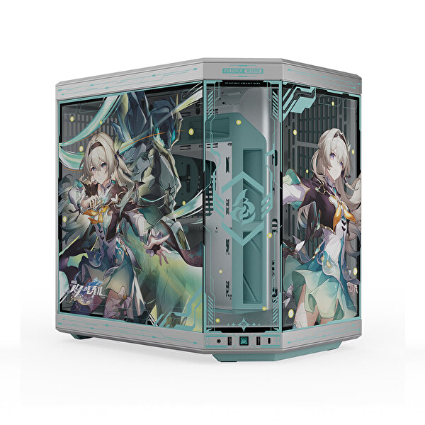 HYTE Y70 Firefly Honkai Star Rail Sınırlı Sürüm Temperli Cam USB 3.2 E-ATX Dual Chamber Mid Tower Gaming Kasa CS-HYTE-Y70-FIREF
