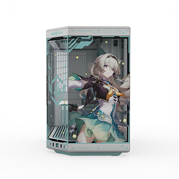 HYTE Y70 Firefly Honkai Star Rail Sınırlı Sürüm Temperli Cam USB 3.2 E-ATX Dual Chamber Mid Tower Gaming Kasa CS-HYTE-Y70-FIREF