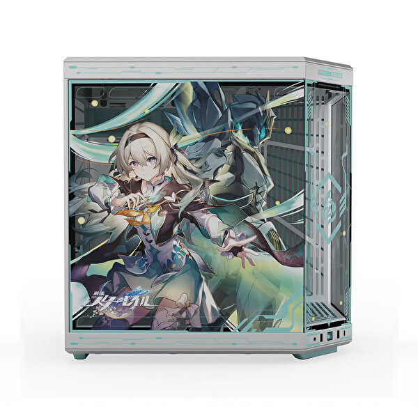 HYTE Y70 Firefly Honkai Star Rail Sınırlı Sürüm Temperli Cam USB 3.2 E-ATX Dual Chamber Mid Tower Gaming Kasa CS-HYTE-Y70-FIREF