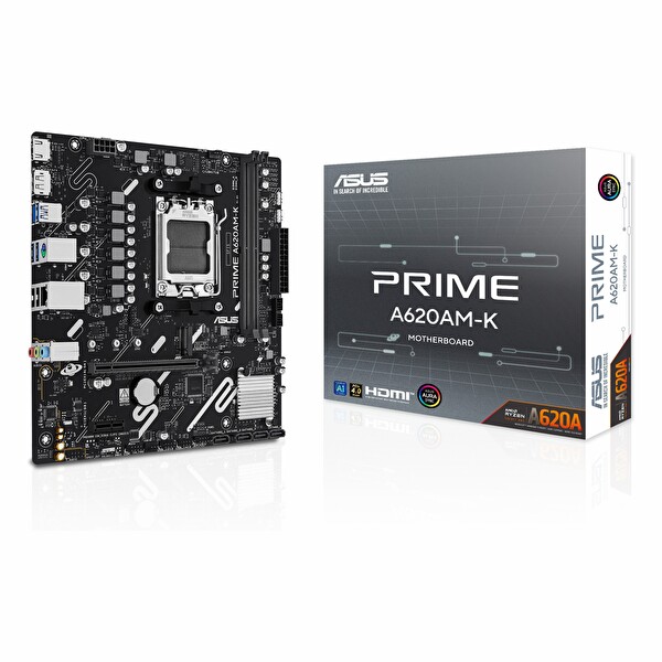 Asus Prime A620AM-K DDR5 7600MHz OC M.2 HDMI/DP PCIe 4.0 AM5 mATX Anakart