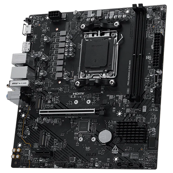 MSI PRO A620AM-G EVO Wifi 7200MHz OC DDR5 Soket AM5 M.2 HDMI DP mATX Anakart