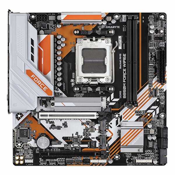 Gigabyte B850M Force WiFi6E DDR5 9600MHz OC M.2 HDMI/DP/USB-C PCIe 5.0 AM5 ATX Anakart