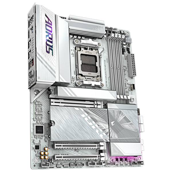 Gigabyte X870E Aorus Elite Ice WiFi7 DDR5 8200 MHz OC M.2 HDMI/USB-C PCIe 5.0 AM5 ATX Anakart