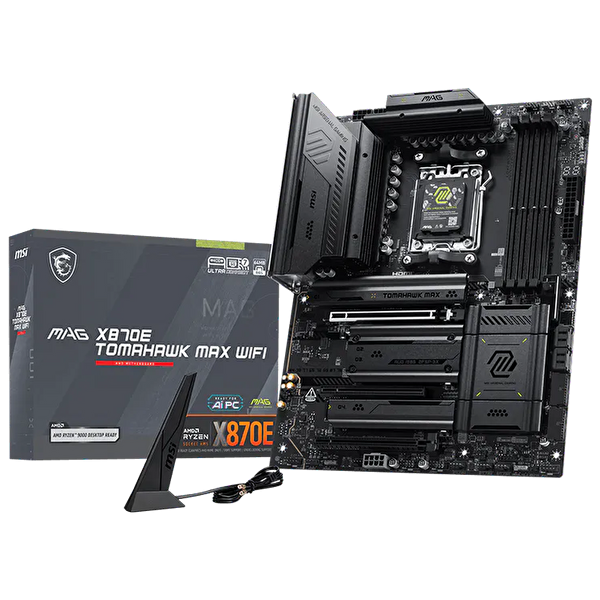 MSI MAG X870E Tomahawk MAX WIFI 8400MHz OC DDR5 Soket AM5 M.2 HDMI ATX Anakart