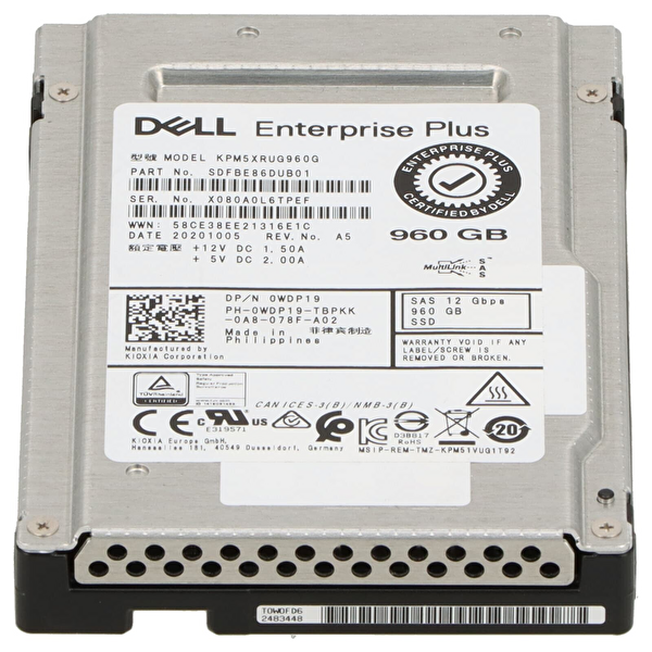 Dell EnterPrise 960GB 12G SAS 2.5'' Sunucu SSD HUSMR1610ASS204
