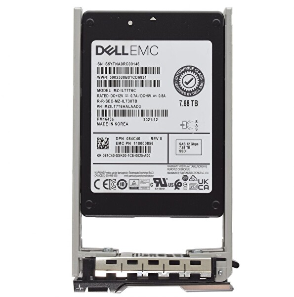 Dell EMC 7.68TB 24G RI SAS 2.5'' Server Sunucu SSD KPM7XRUG7T68