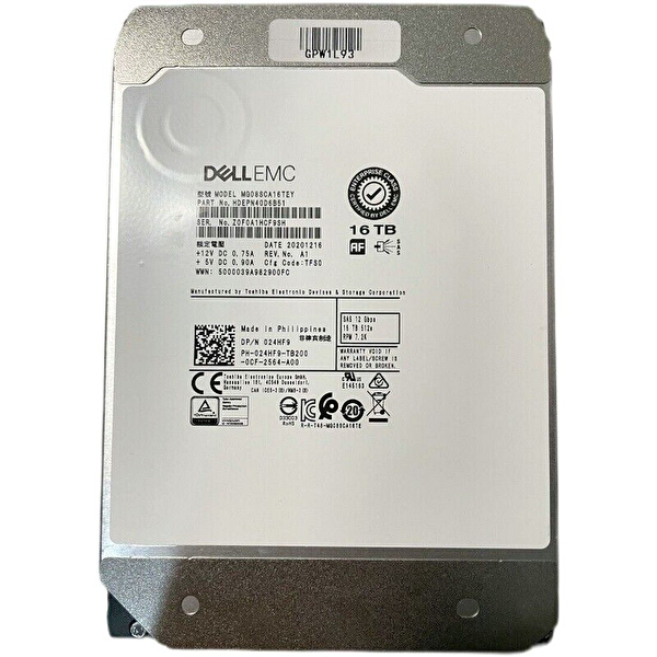 Dell EMC EnterPrise 16TB 7.2K 12G SAS 3.5