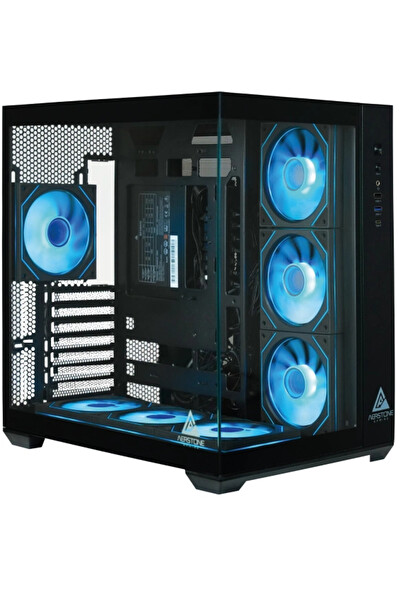 Aerstone Gaming Trion 850W Panoramik Akvaryum Oyuncu Bilgisayar Kasası