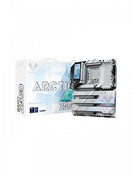 Maxsun Terminatör Z890-A WIFI 8800(OC) DP HDMI M.2 ATX Beyaz DDR5 1851PIN Anakart