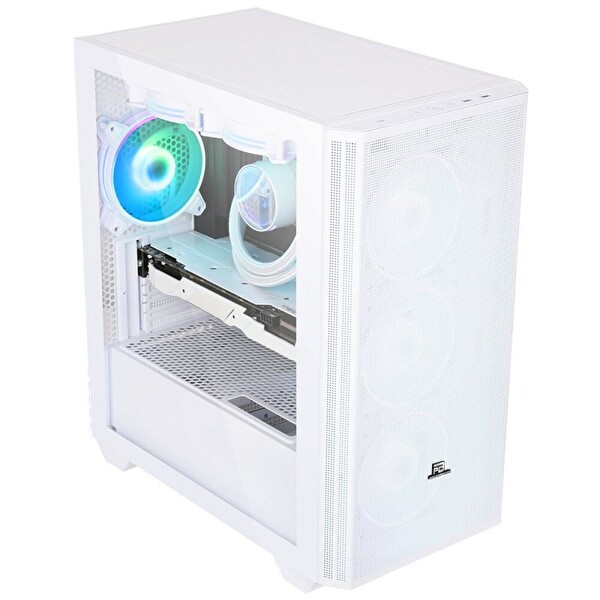 Power Boost PB-P2252BW ATX Ring Argb Fan Beyaz Psu Yok Oyuncu Bilgisayar Kasası