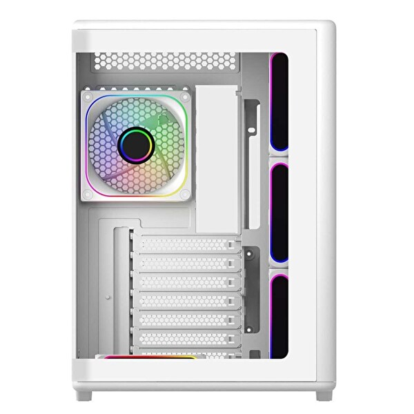 Cooler Master Elite 600 Curve ATX 7X ARGB Fan Psu Yok Beyaz Oyuncu Bilgisayar Kasası