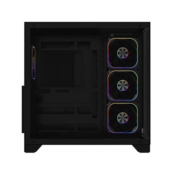 Power Boost PB-C9025B Sea View ATX 4X ARGB Pwm Fan 80+ Bronz Siyah Akvaryum 750W Oyuncu Bilgisayar Kasası
