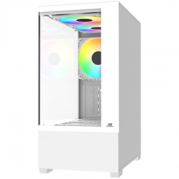 Power Boost PB-M5001W Sea View M-ATX 3x Rainbow Fan Beyaz Akvaryum 500W Oyuncu Bilgisayar Kasası