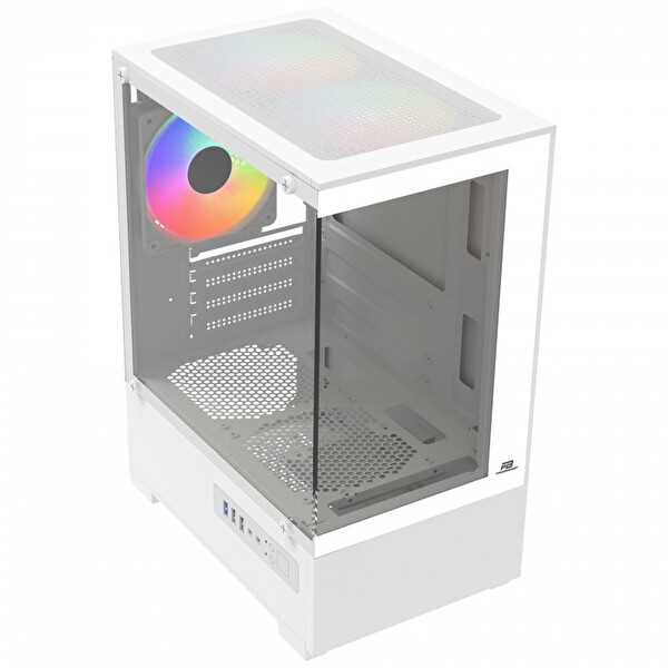Power Boost PB-M5001W Sea View M-ATX 3x Rainbow Fan Beyaz Akvaryum 500W Oyuncu Bilgisayar Kasası