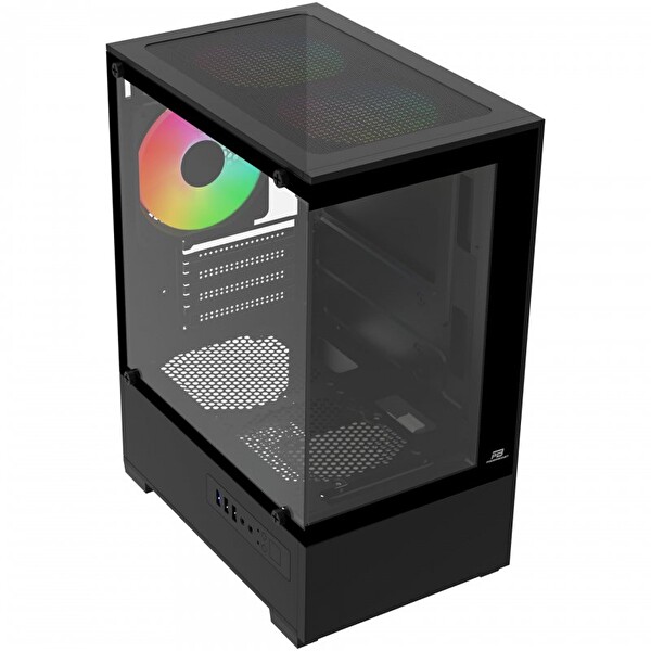 Power Boost PB-M5001B Sea View M-Atx 3X Gökkuşağı Fan Siyah Akvaryum 500W Oyuncu Bilgisayar Kasası
