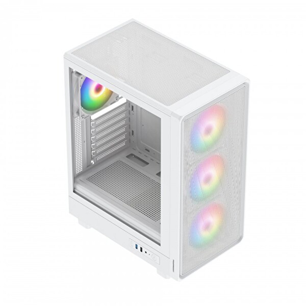 Power Boost PB-A5065W ATX 4X Argb Fan 80+ Bronz Beyaz 650W Oyuncu Bilgisayar Kasası