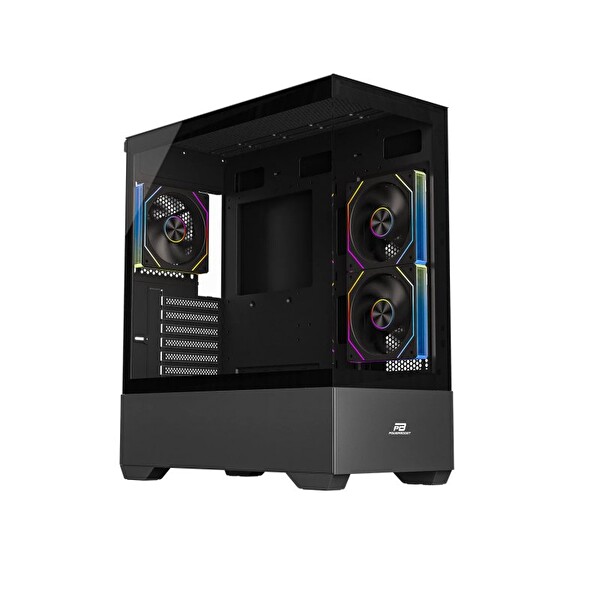 Power Boost PB-J9031B Sea View ATX 3X Argb Pwm Fan 80+ Bronz Siyah Akvaryum 750W Oyuncu Bilgisayar Kasası