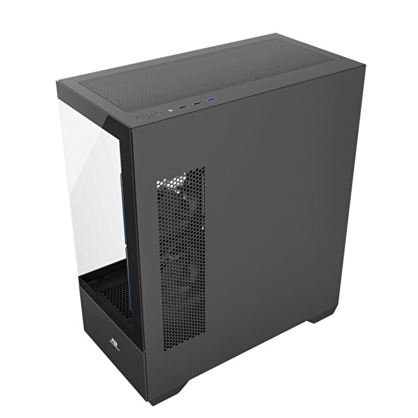 Power Boost PB-J9031B Sea View ATX 3X Argb Pwm Fan 80+ Bronz Siyah Akvaryum 750W Oyuncu Bilgisayar Kasası