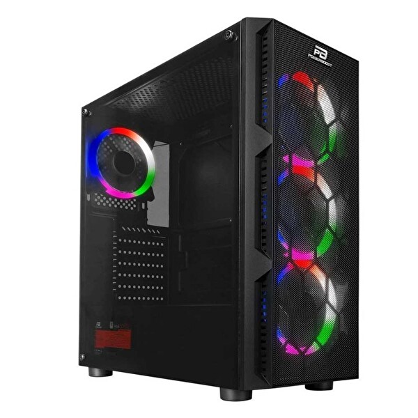 Power Boost VK-D501M ATX Single Ring Gökkuşağı Fan 80+ Siyah 650W Oyuncu Bilgisayar Kasası