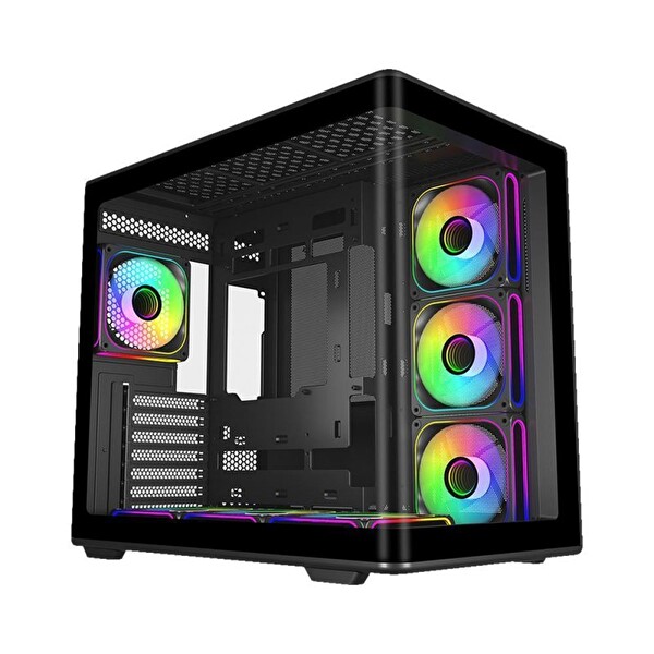 Cooler Master Elite 600 Curve Atx 7x Argb Fan Psu Yok Siyah Oyuncu Bilgisayar Kasası