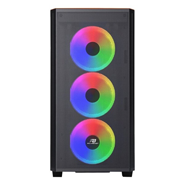 Power Boost PB-P2252BO ATX Ring Argb Fan Turuncu Psu Yok Oyuncu Bilgisayar Kasası