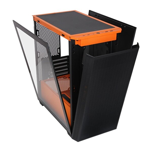 Power Boost PB-P2252BO ATX Ring Argb Fan Turuncu Psu Yok Oyuncu Bilgisayar Kasası