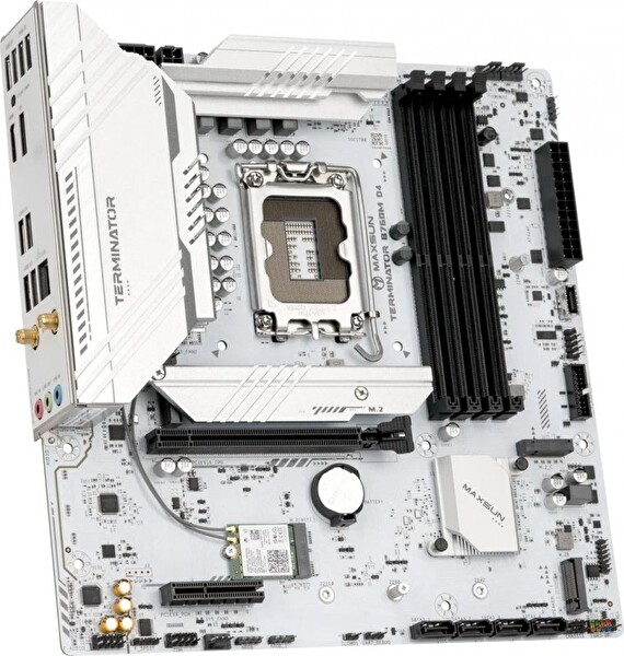 Maxsun Terminatör B760M-D4-ICE 4400 OC DP HDMI M.2 MATX Beyaz DDR4 1700PIN Anakart