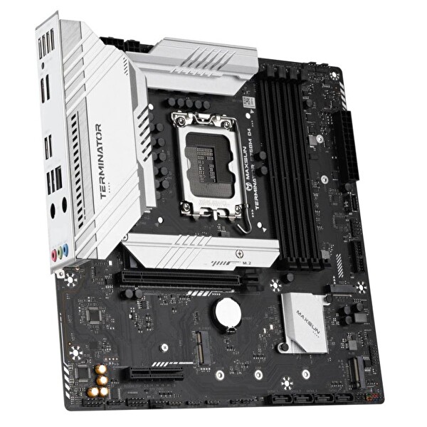 Maxsun Terminator B760M DDR4 5333MHz OC mATX LGA1700 M.2 HDMI DP Anakart