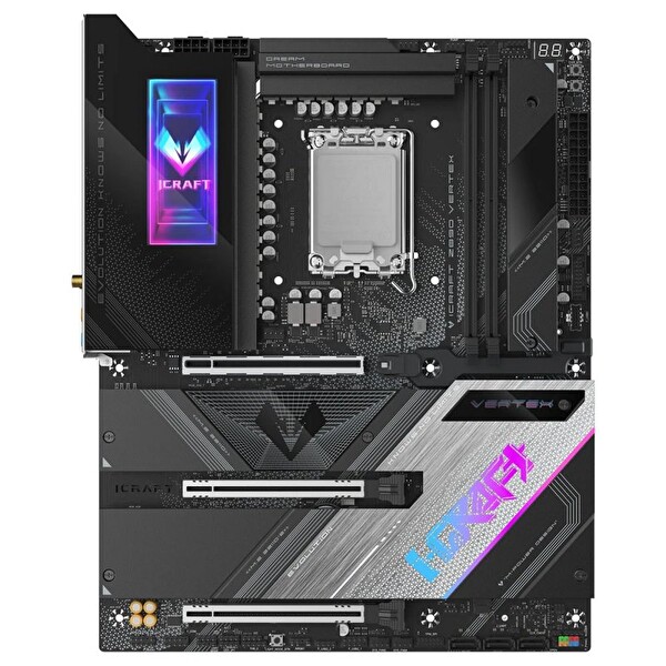 Maxsun İcraft Z890 Vertex WiFi ATX Anakart DDR5 9200MHz OC M.2 HDMI DP LGA1851