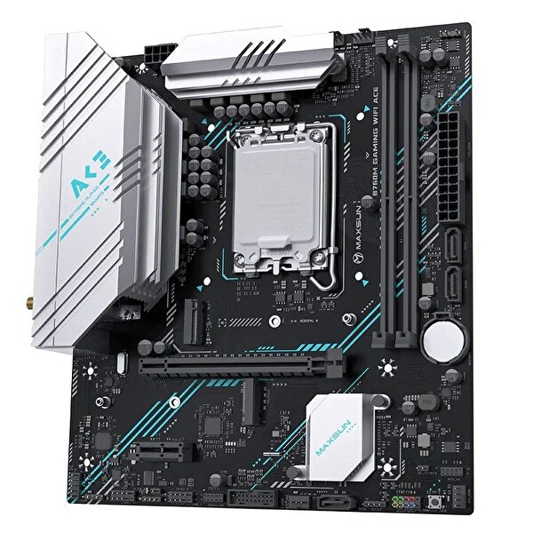 Maxsun B760M Gaming WiFi Ace 6400(OC) DP HDMI M.2 mATX DDR5 1700Pin Anakart