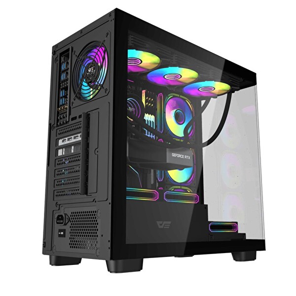 Aigo DS900G Siyah 750W 80+ Bronze ARGB Mid Tower Bilgisayar Kasası