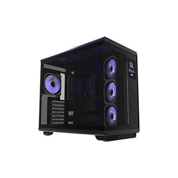 Hawk Gaming Chair HC710 850W 80+ Bronze ARGB Akvaryum ATX Mid Tower Siyah Gaming Bilgisayar Kasası