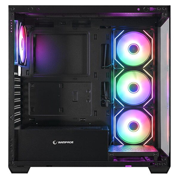Rampage Cruiser V2 750W 80+ Bronze ARGB ATX Siyah Gaming Bilgisayar Kasası