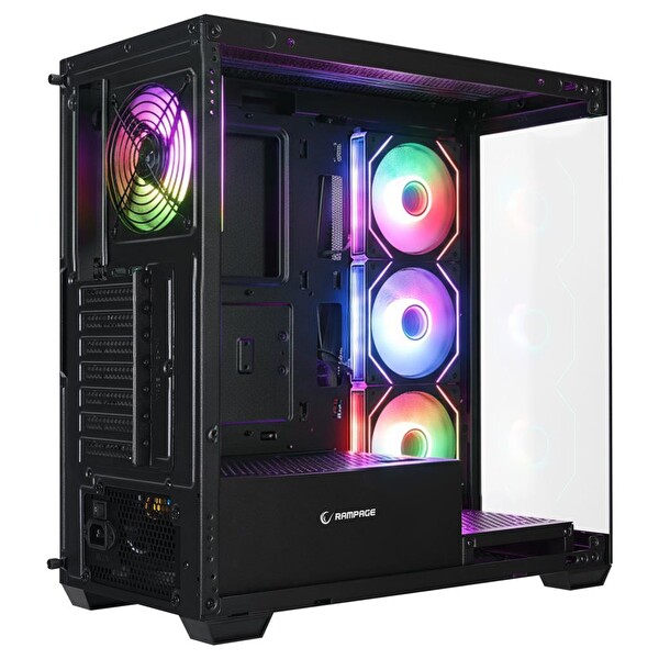 Rampage Cruiser V2 750W 80+ Bronze ARGB ATX Siyah Gaming Bilgisayar Kasası