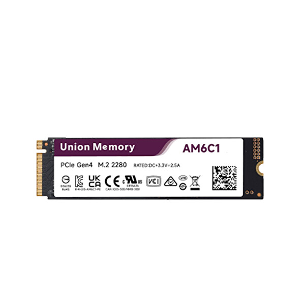 Union Memory AM6C1 512 GB M.2 2280 PCIe Gen4x4 NVMe SSD