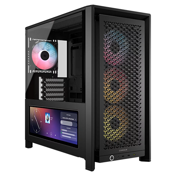 Corsair Frame 4000D LCD RS 1000W 80+ Gold ARGB Tempered Glass USB 3.2 Siyah E-ATX Mid Tower Bilgisayar Kasası