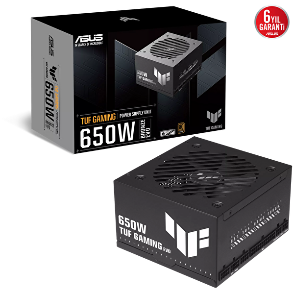 Asus Tuf Gaming 650B EVO 650W 80+ Bronze ATX3.1 Gen5.1 120 MM Fanlı Güç Kaynağı
