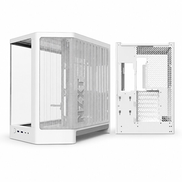 Nzxt H6 RGB+ (2026) CC-H62FW-P1 Beyaz Kompakt Çift Bölmeli Temperli Cam USB 3.0 ATX Mid Tower Kasa