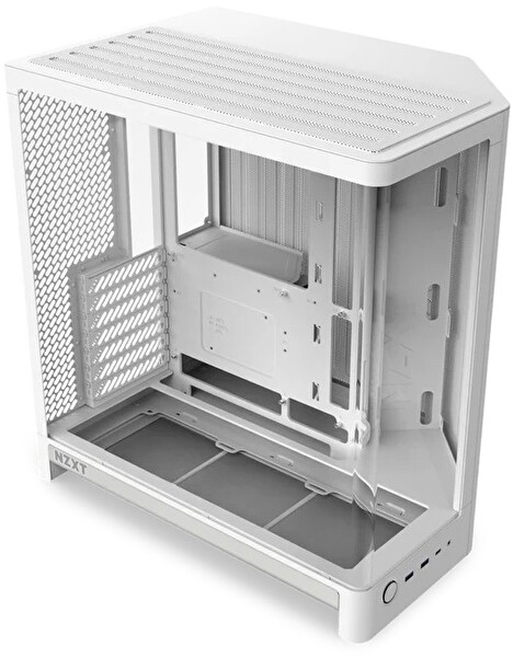 Nzxt H6 (2026) CC-H62FW-01 Beyaz Kompakt Çift Bölmeli Temperli Cam USB 3.0 ATX Mid Tower Kasa